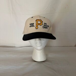Vintage Pittsburgh Pirates 1992 Division Champs Hat - Black and Cream